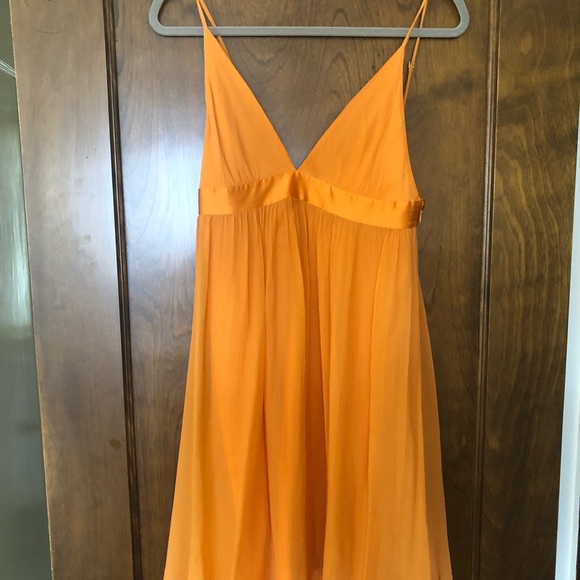 banana republic orange crush silk dress - Picture 6 of 7